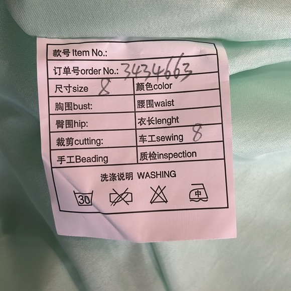 Wchecalino Cold Shoulder Bridesmaid Dress Plus Size with Slit Mint - Picture 4 of 4